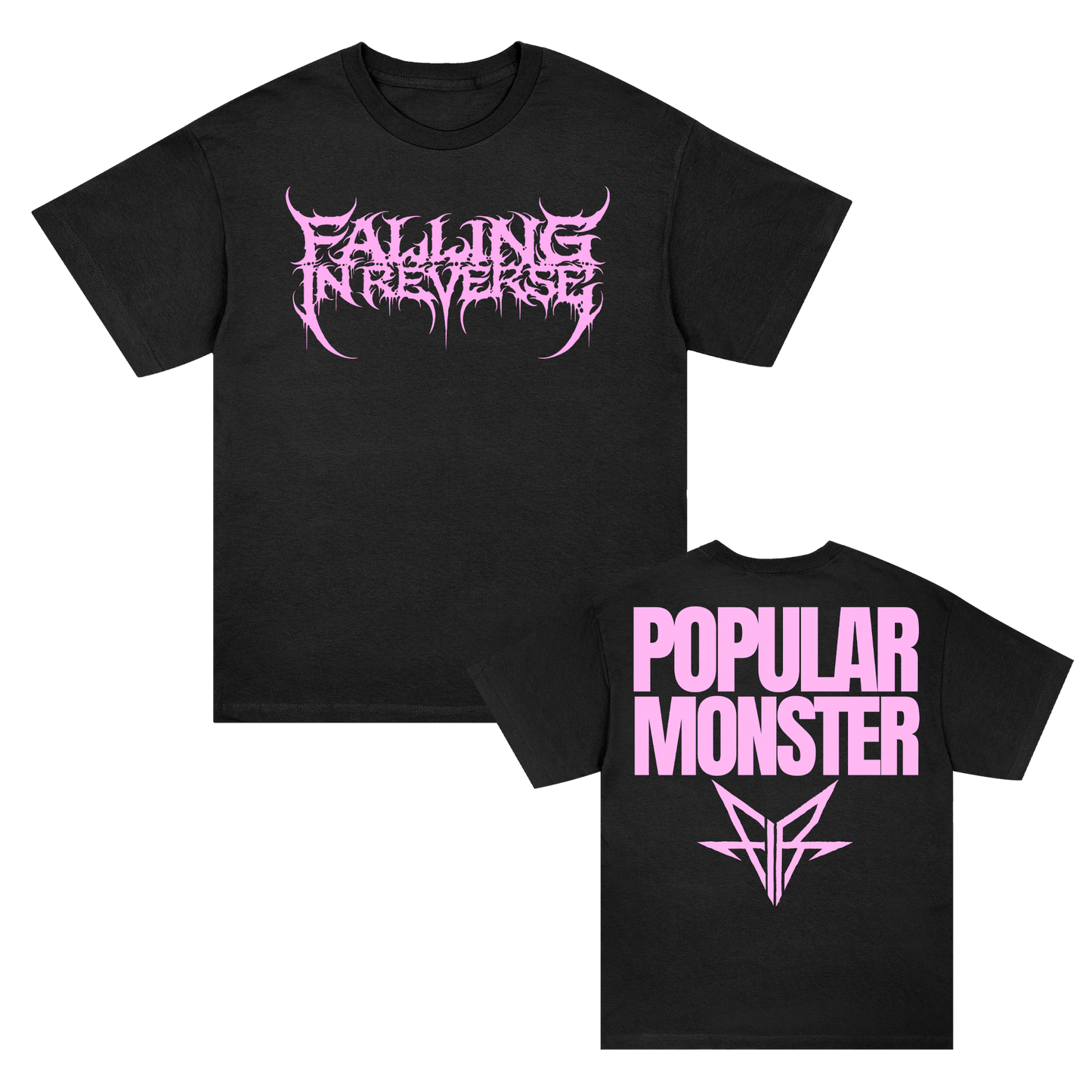 Popular Monster Text T-Shirt (Black)