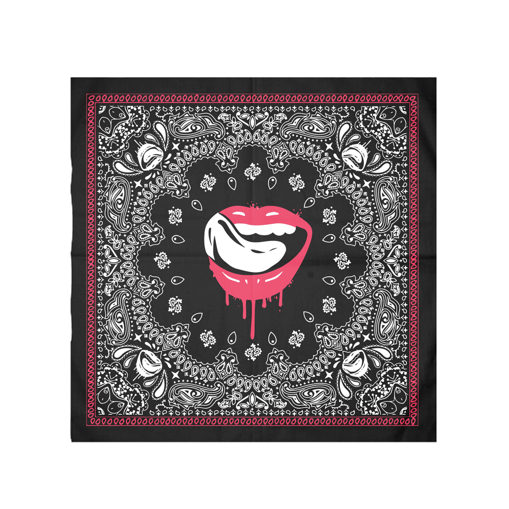 Lips Bandana (Black)